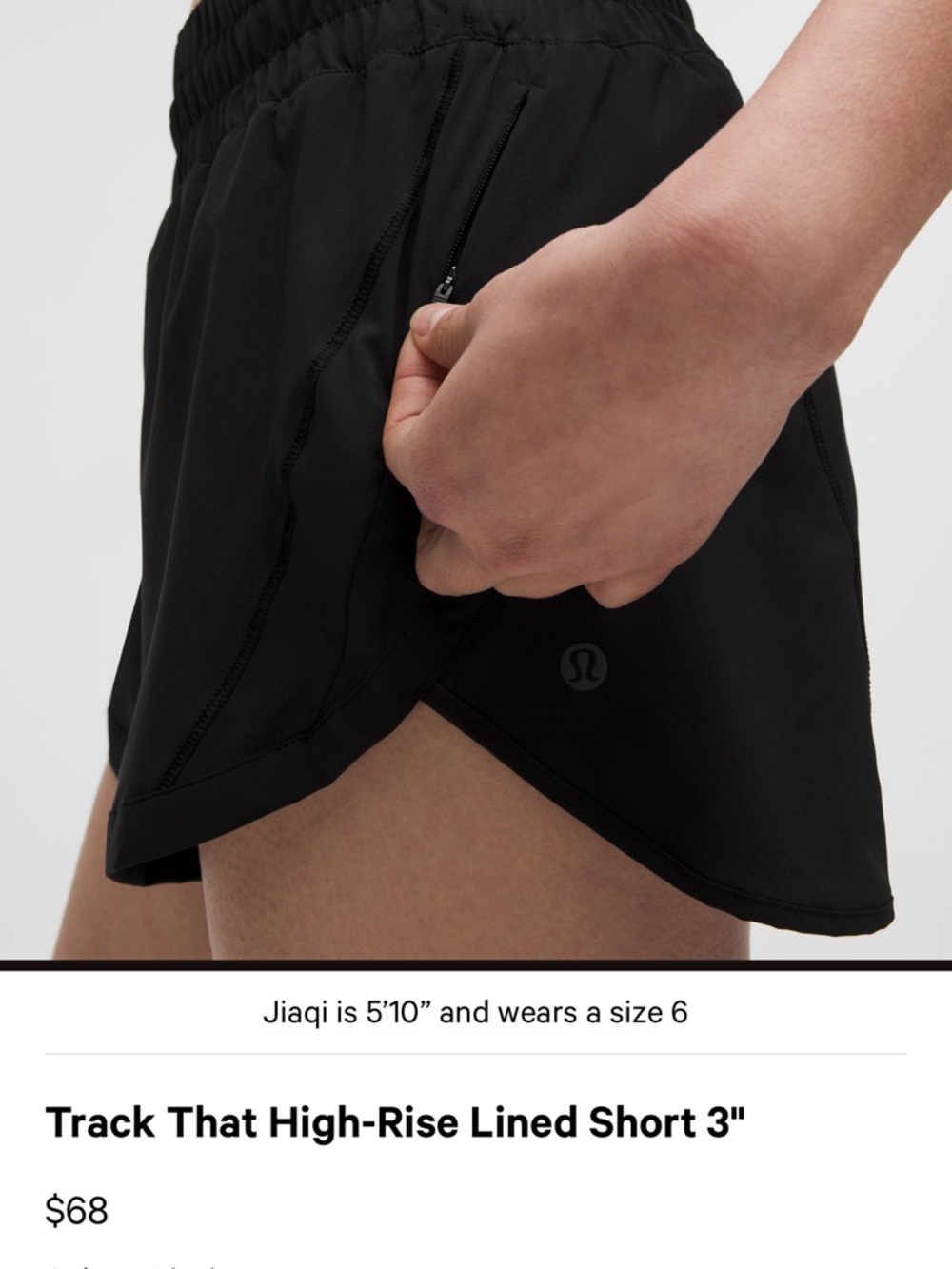 lululemon athletica Men's Black Athletic Track Short